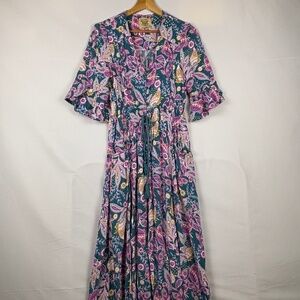 Dreamcatcher Women Maxi Dress size S (AUS 8) Fit Flare Floral Boho Cottage Fairy
